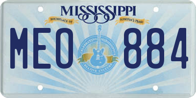 MS license plate MEO884