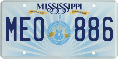 MS license plate MEO886