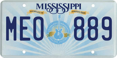 MS license plate MEO889