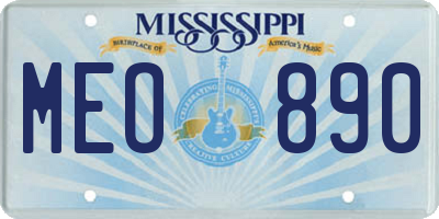 MS license plate MEO890
