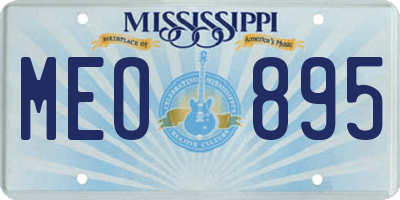 MS license plate MEO895