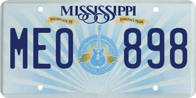MS license plate MEO898