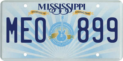 MS license plate MEO899