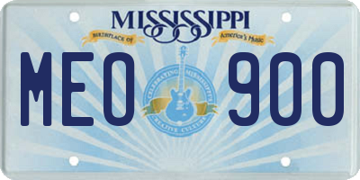 MS license plate MEO900