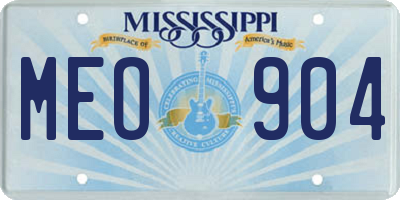 MS license plate MEO904