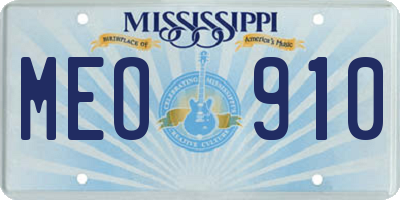 MS license plate MEO910