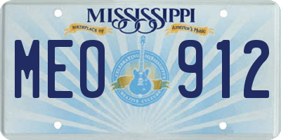 MS license plate MEO912