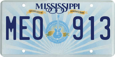 MS license plate MEO913