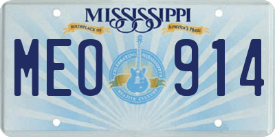 MS license plate MEO914