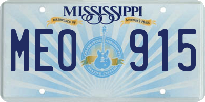 MS license plate MEO915