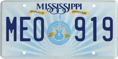 MS license plate MEO919
