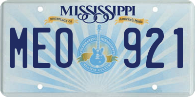 MS license plate MEO921