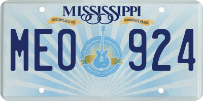 MS license plate MEO924