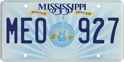 MS license plate MEO927
