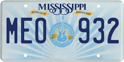 MS license plate MEO932