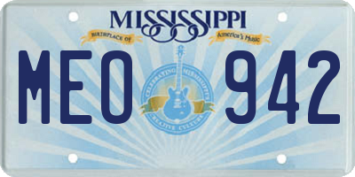MS license plate MEO942