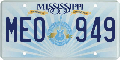 MS license plate MEO949