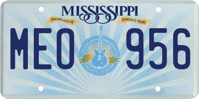 MS license plate MEO956