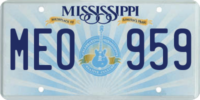 MS license plate MEO959