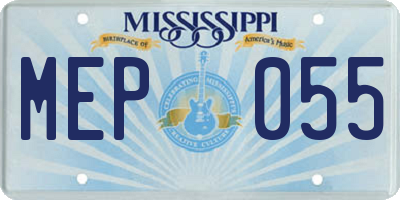 MS license plate MEP055