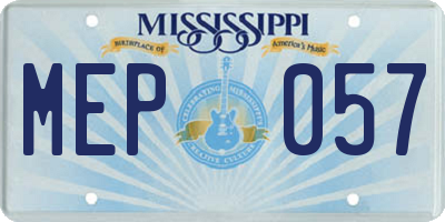 MS license plate MEP057