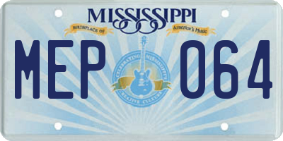 MS license plate MEP064