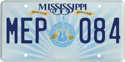 MS license plate MEP084
