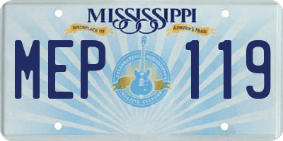 MS license plate MEP119