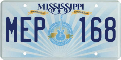 MS license plate MEP168