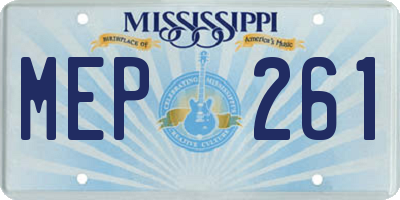 MS license plate MEP261