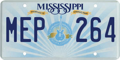 MS license plate MEP264