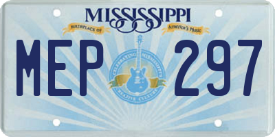 MS license plate MEP297