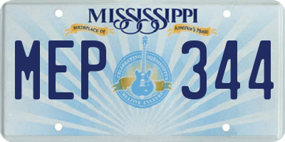 MS license plate MEP344