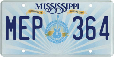 MS license plate MEP364