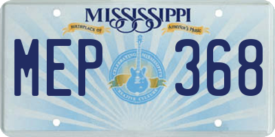 MS license plate MEP368