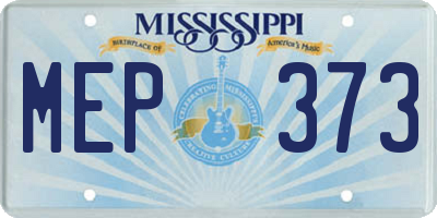 MS license plate MEP373
