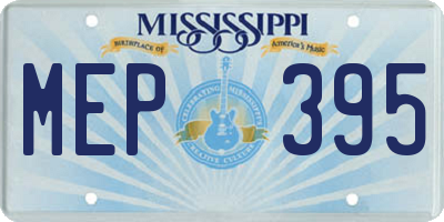 MS license plate MEP395