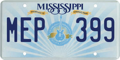 MS license plate MEP399