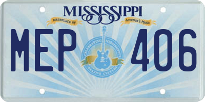 MS license plate MEP406