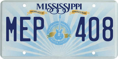 MS license plate MEP408