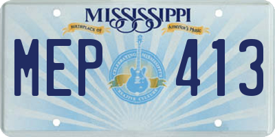 MS license plate MEP413