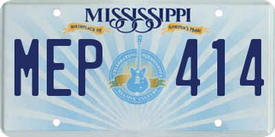 MS license plate MEP414