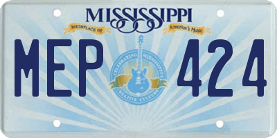 MS license plate MEP424