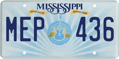 MS license plate MEP436