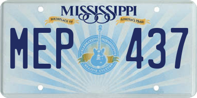 MS license plate MEP437