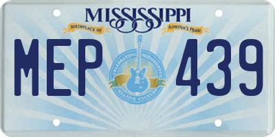 MS license plate MEP439