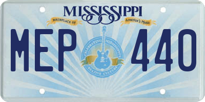 MS license plate MEP440