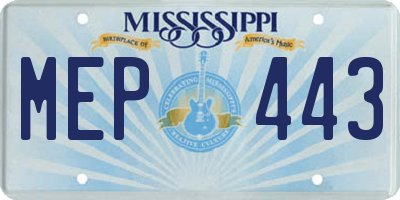 MS license plate MEP443