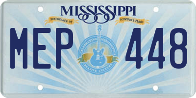 MS license plate MEP448