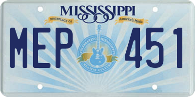 MS license plate MEP451